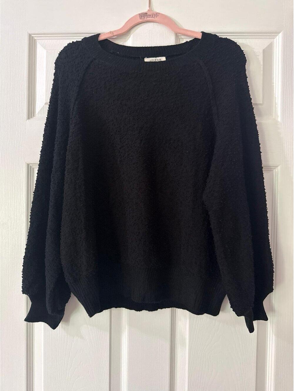 Umgee Black Nubby Pullover Boutique Small NWT